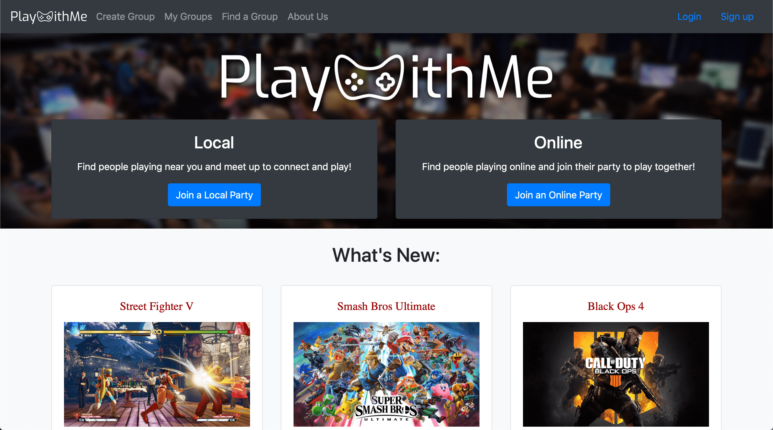 PlayWithMe app screenshot