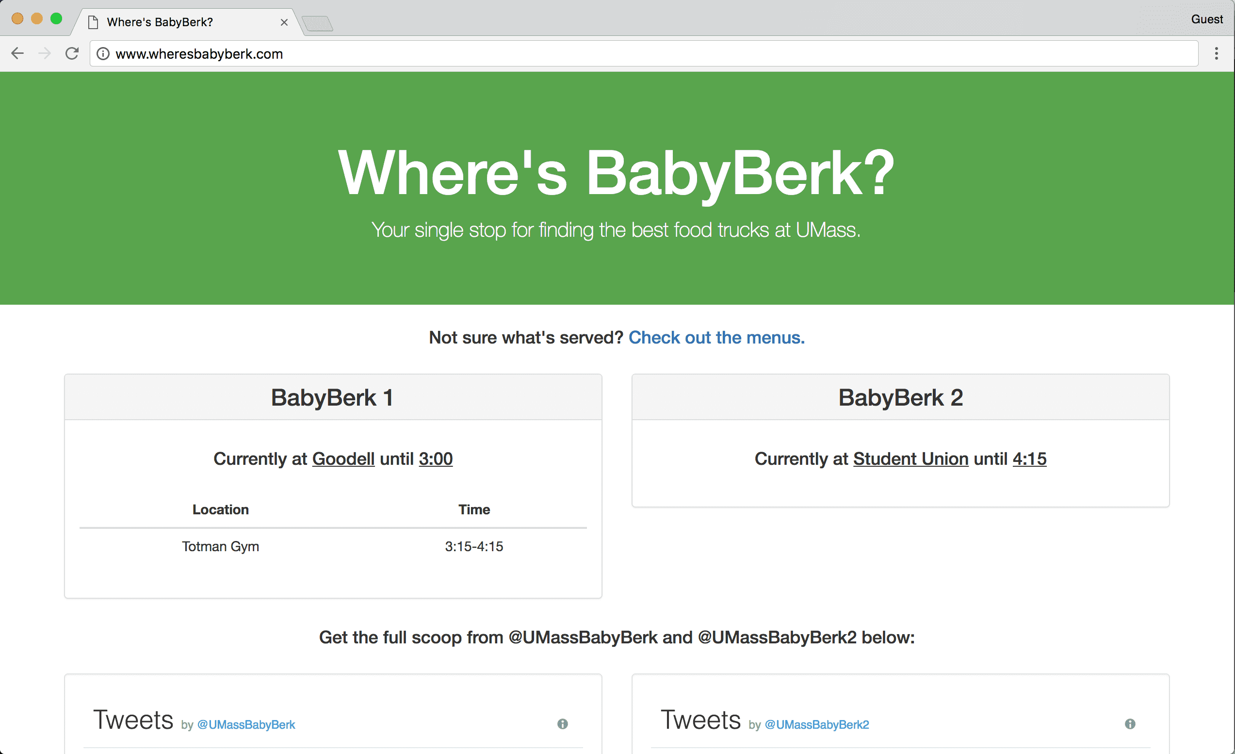 Where's BabyBerk website screenshot